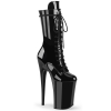 ankle mid calf boots black patent black