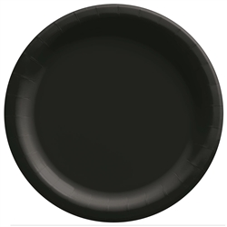 Black Dinner Paper Plates 10 Inch - 20 Count