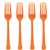 Orange Heavy Weight Plastic Forks - 50 Count