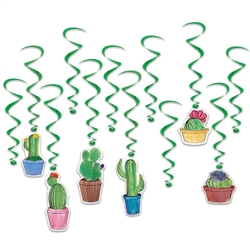 Cactus Hanging Whirls Decorations