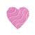 EMBOSSED PINK HEART CUTOUT - 4 inches