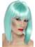 Glam Short Blunt Cut Neon Aqua Wig