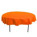Orange Round Tablecover Plastic-84