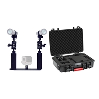 Big Blue Camera Tray Kit W/ Two lights and Hard Case