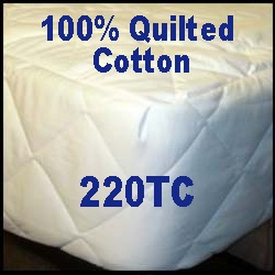 100% Cotton Quilted Ultra Plush Round Mattress Pad