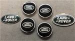 LRC1350 - Brand New Green and Silver Land Rover Badge Kit - Front and Rear Badge and 4 x Wheel Caps for Range Rover and Land Rover Vehicles