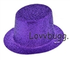 Purple Glitter Hat for Wellie Wishers 14.5 inch Doll Dance Costume Accessory