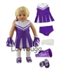 Purple Cheerleader with Shoes and Megaphone