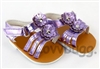 Lavender Metallic Flower Sandals