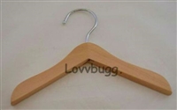 Wood Hangers 3 for American Girl 18 inch or Baby Doll Clothes Storage Accessory