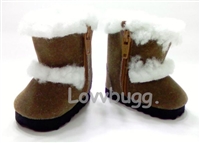 Brown Shearling Furry Boots