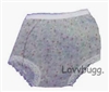 Gray Floral Panties OLPs for 18 inch American Girl and Bitty Baby Born Doll Clothes Accessory