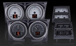 1968 Dash Instrument Cluster and Console Gauges Set, HDX : Speedometer, Tachometer, Oil Pressure, Water Temp, Voltmeter and Fuel
