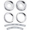 1967 Camaro Dash Knob Bezels Set with Decals for Wiper, Lights, Lighter and Ignition