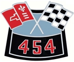 Air Cleaner Cross Flag Emblem, Die-Cast, 454