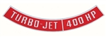 Air Cleaner Turbo-Jet Emblem, Die-Cast, 400 HP