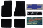 1992 Camaro Floor Mats Set, Custom Carpeted with Choice of Logos and Colors