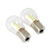1156 3000K Classic White LED Tail Light Reverse Back-up Bulbs, Single Contact, Pair