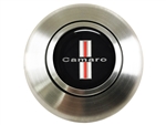 Custom CAMARO SHIELD  Logo Horn Cap for Wood or Comfort Grip Steering Wheel, Choose Brushed or Black Finish