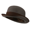 Jeanne Simmons - Men's Felt Bowler Hat with Ribbon Trim