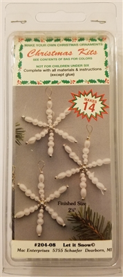 Let it Snow Beaded Christmas Ornament Kit
