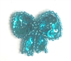 X-Small Bow Beaded Sequined Sew-On Applique, 4 count Bag
