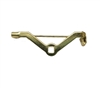 32mm Gold Brass Locking Bar Pins Brooch Pin Backs, 8 ct