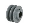 2AK-22 5/8" Bore Solid Sheave Pulley with 2.2" OD , Hex set screws 2 grooves  for V-belts size 4L, 3L  2AK  (OD 2.2"- ID 5/8")
