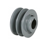 2AK34 1" Bore Solid Sheave Pulley with 3.4" OD , 2 Grooves  Hex set screws for V-belts size 4L, 3L  2AK34-1"  (OD 3.4"- ID  1")