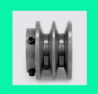 2BK25 1/2" Bore Solid Sheave Pulley with 2-1/2" OD , 2 Hex set screws for V-belts size 4L, 5L 2BK25-1/2" (2.5" X 1/2") 2 Grooves for A,B belts