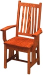 Oak Eastern Dining Room Chair, With Arms