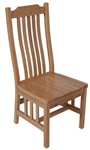 Quarter Sawn Oak Mission Dining Room Chair, With Arms