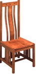 Quarter Sawn Oak Zen Dining Room Chair, Without Arms
