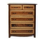 25w x 50h x 20d Granger 6 Drawer Mixed Wood Dresser