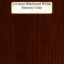 Quarter Sawn White Oak Wood Sample, Blackened Finish