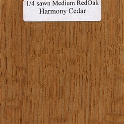 Quarter Sawn White Oak Wood Sample, Medium Finish