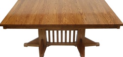 84" x 84" Cherry Pedestal Dining Room Table