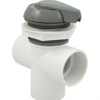 2" Notched Top Access Diverter Valve, Gray