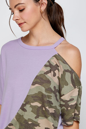 C16-A-3-WT2415 LAVENDER OLIVE CAMOUFLAGE TOP 2-2-2 (NOW $4.00 ONLY!)