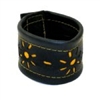 Recycled Tire Tube Bracelet with Flowers - India