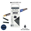 Monteverde G305BB Ink Cartridges Clear Case Gemstone Blue/Black- Pack of 12 / Monteverde G305BB Blue/Black Ink cartridges Pack of 12