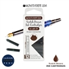 Monteverde G305SB Ink Cartridges Clear Case Gemstone Scotch Brown- Pack of 12 / Monteverde G305SB Scotch Brown Ink Cartridges Pack of 12