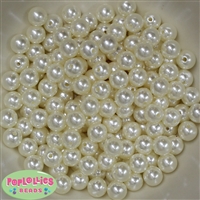 10mm Cream Faux Pearl Beads sold in packages of 50 beads