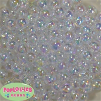 12mm Clear AB Finish Miracle Acrylic Bubblegum Beads