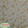12mm Acrylic White Bubble Bubblegum Beads 200pc