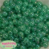 12mm Green Crackle Bubblegum Beads sold in packages of 50 beads