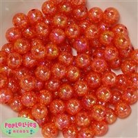 12mm bulk Orange Crackle Beads 200 pc