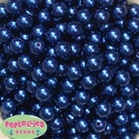 12mm Bulk Royal Blue Acrylic Faux Pearls