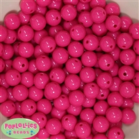 12mm Hot Pink Acrylic Bubblegum Beads