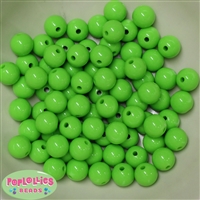 12mm Lime Green Acrylic Bubblegum Beads Bulk